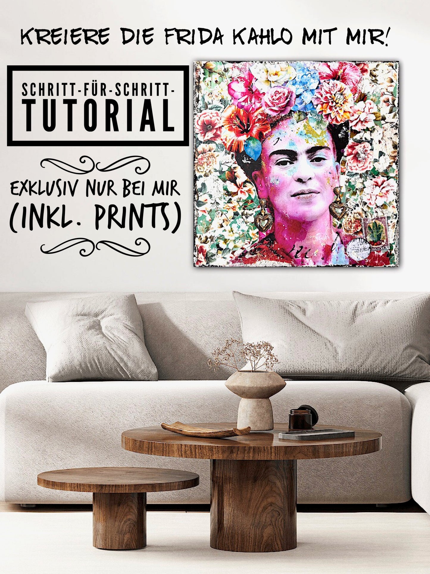 Frida Kahlo Tutorial inkl. Prints